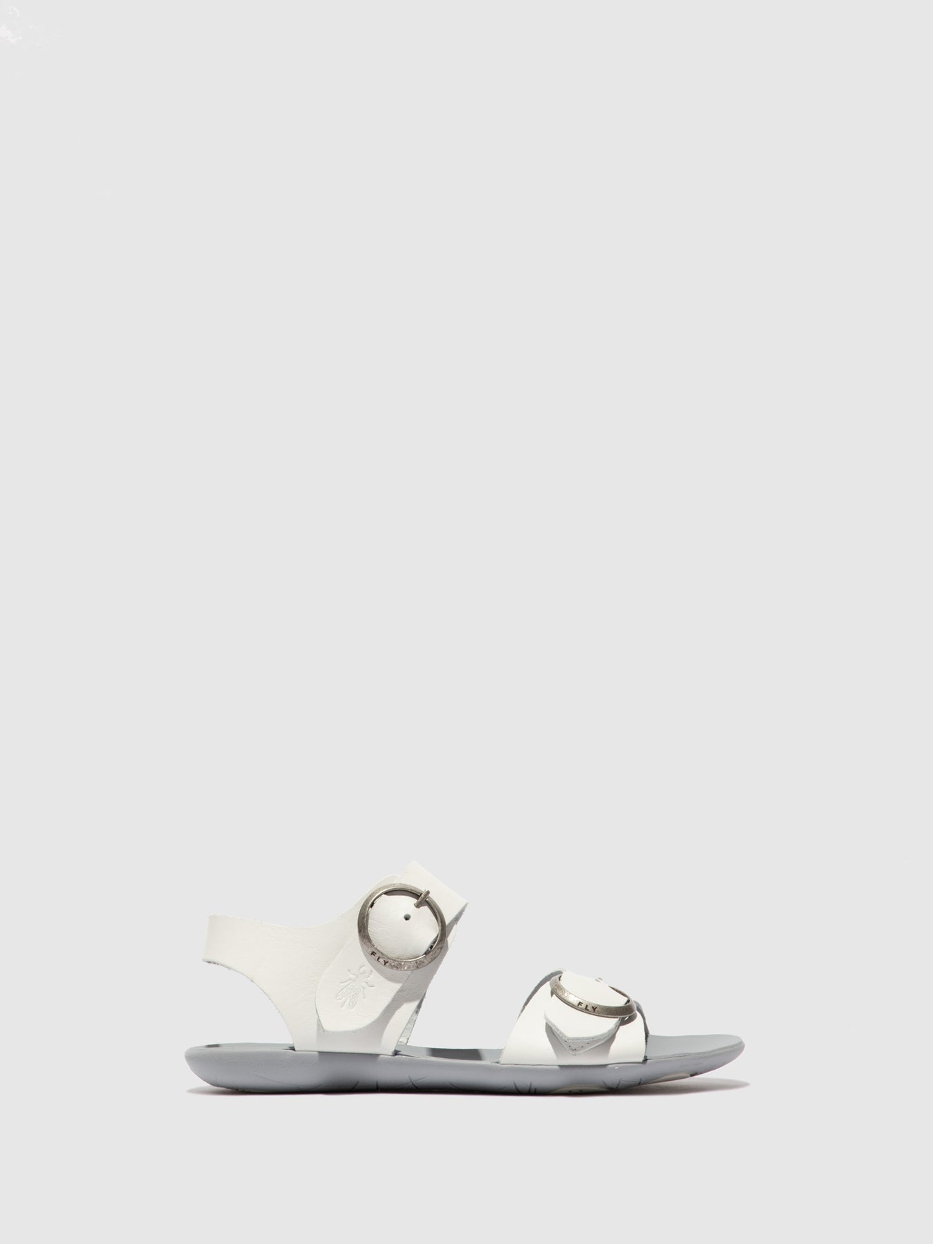 Fly London Buckle Sandals Women's Sandals Bridle Off White | 621549BPS