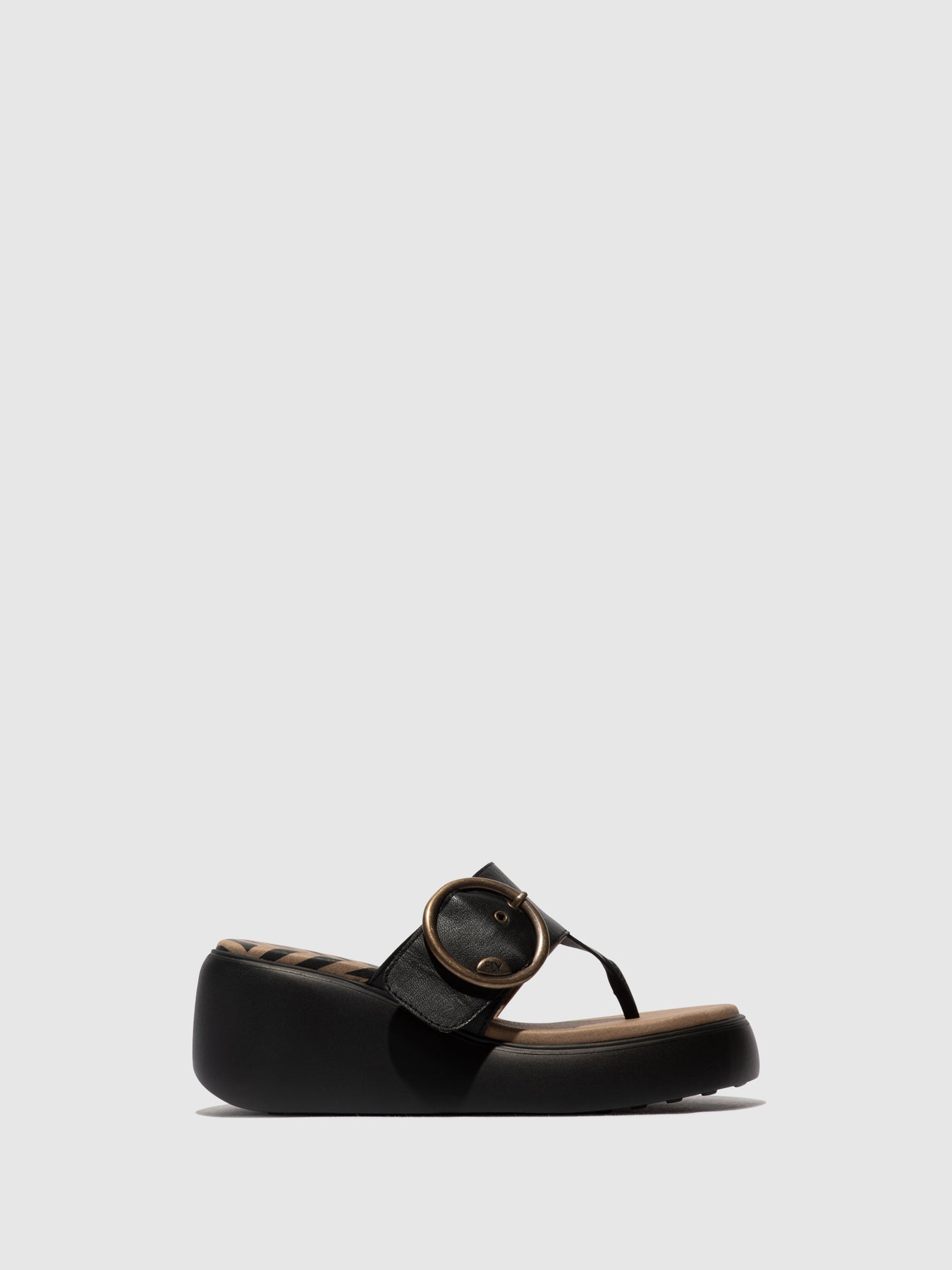 Fly London Buckle Women's Mules Black | 170428NCM