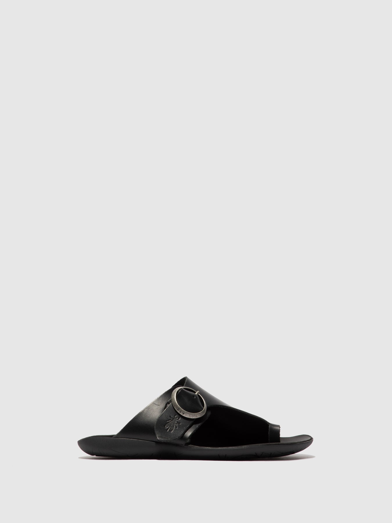 Fly London Open Toe Women's Mules Black | 826197ULQ