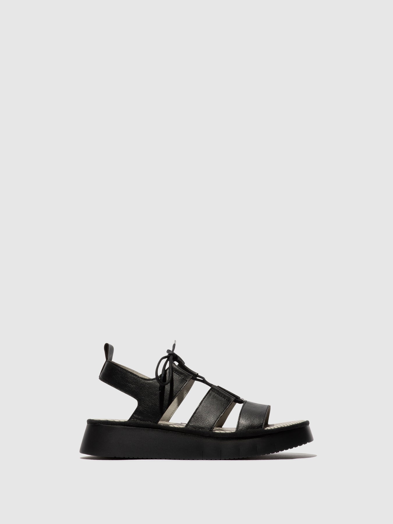 Fly London Strappy Sandals Women's Sandals Black | 579236HIC