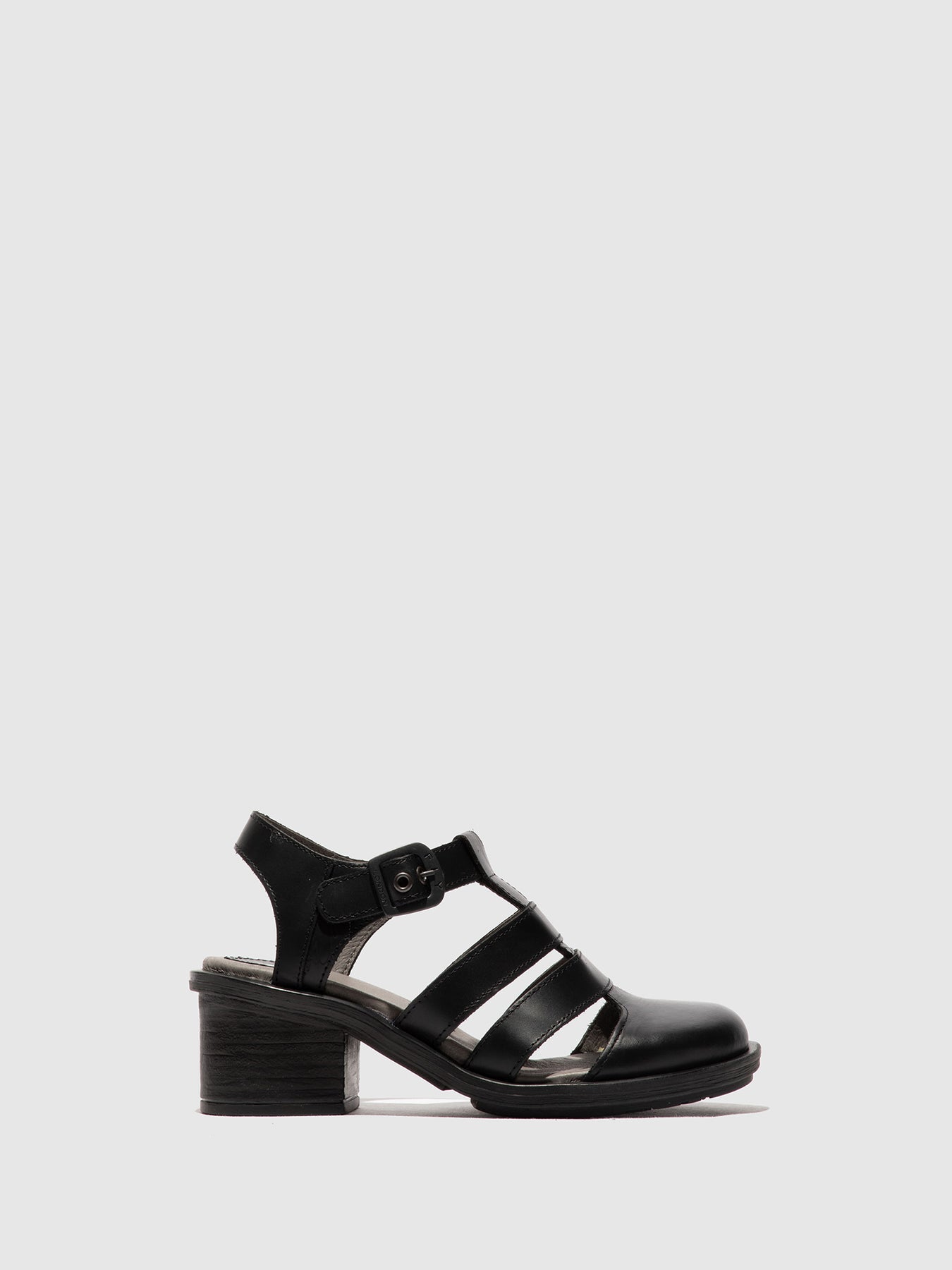 Fly London T-Strap Sandals Women's Sandals Black | 160734OWE