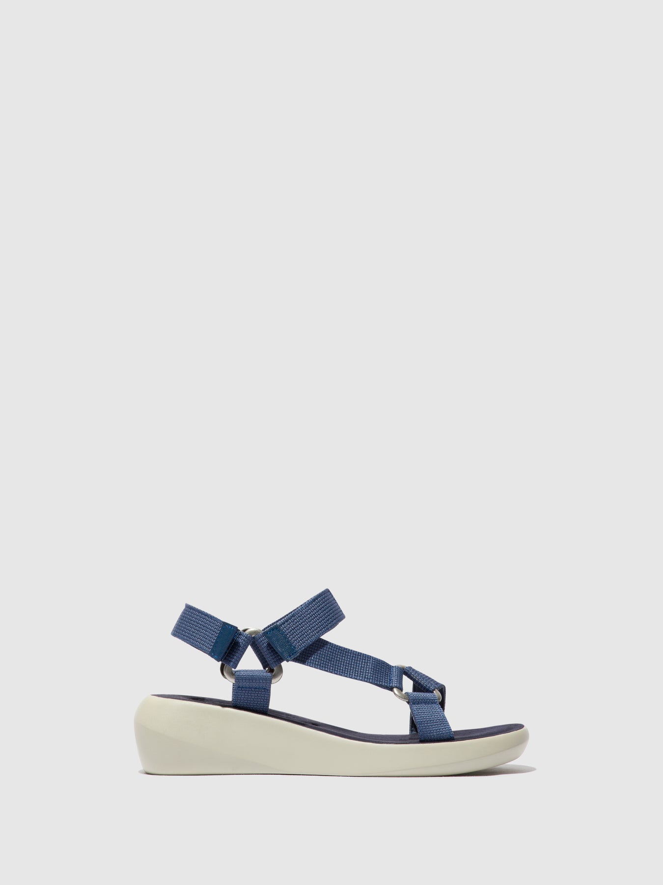 Fly London T-Strap Sandals Women's Sandals Blue | 574201XNE