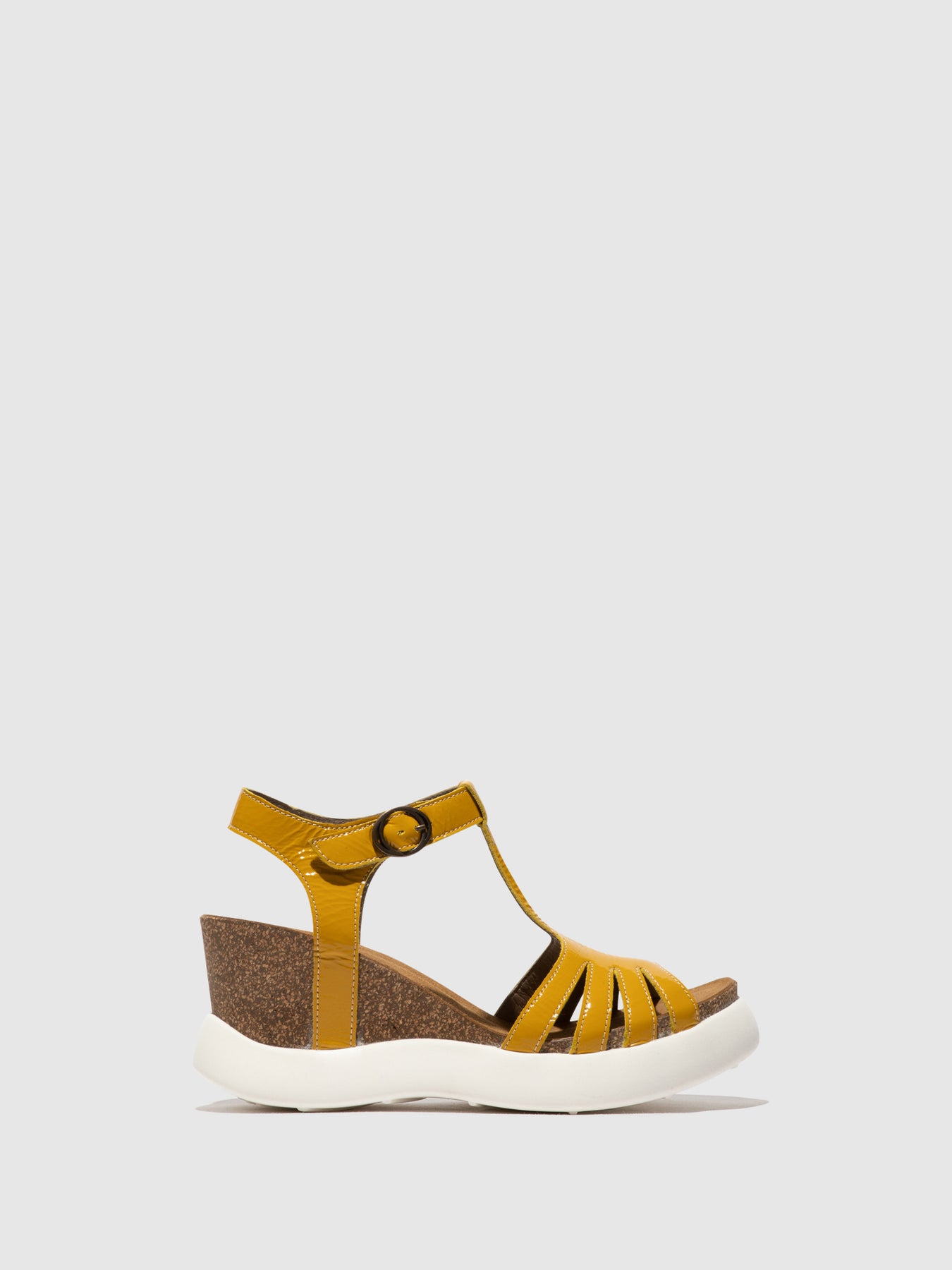 Fly London T-Strap Sandals Women's Sandals Yellow | 648173NTU