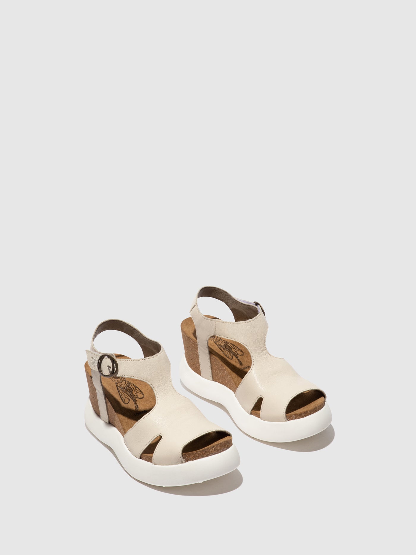 Fly London Buckle Sandals Women's Sandals Offwhite | 210593TQD