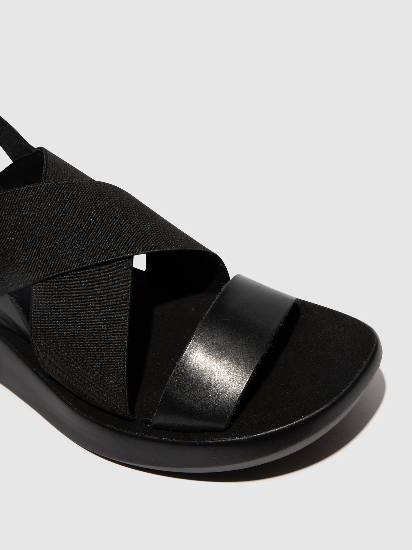 Fly London Crossover Sandals Women's Sandals Black | 485607JNL