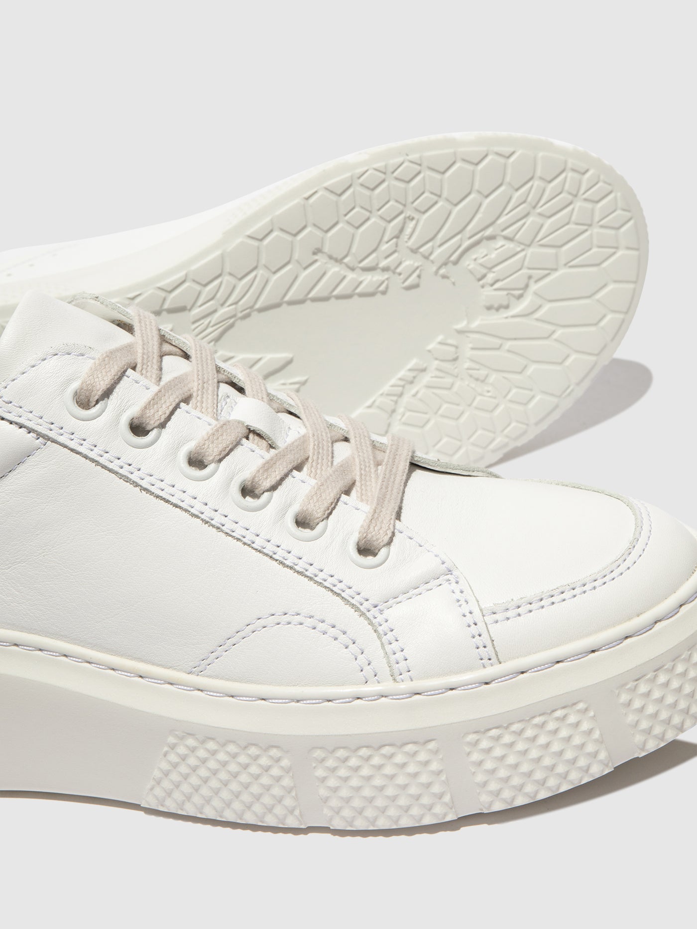 Fly London Lace-up Men's Sneakers White | 467593MVQ