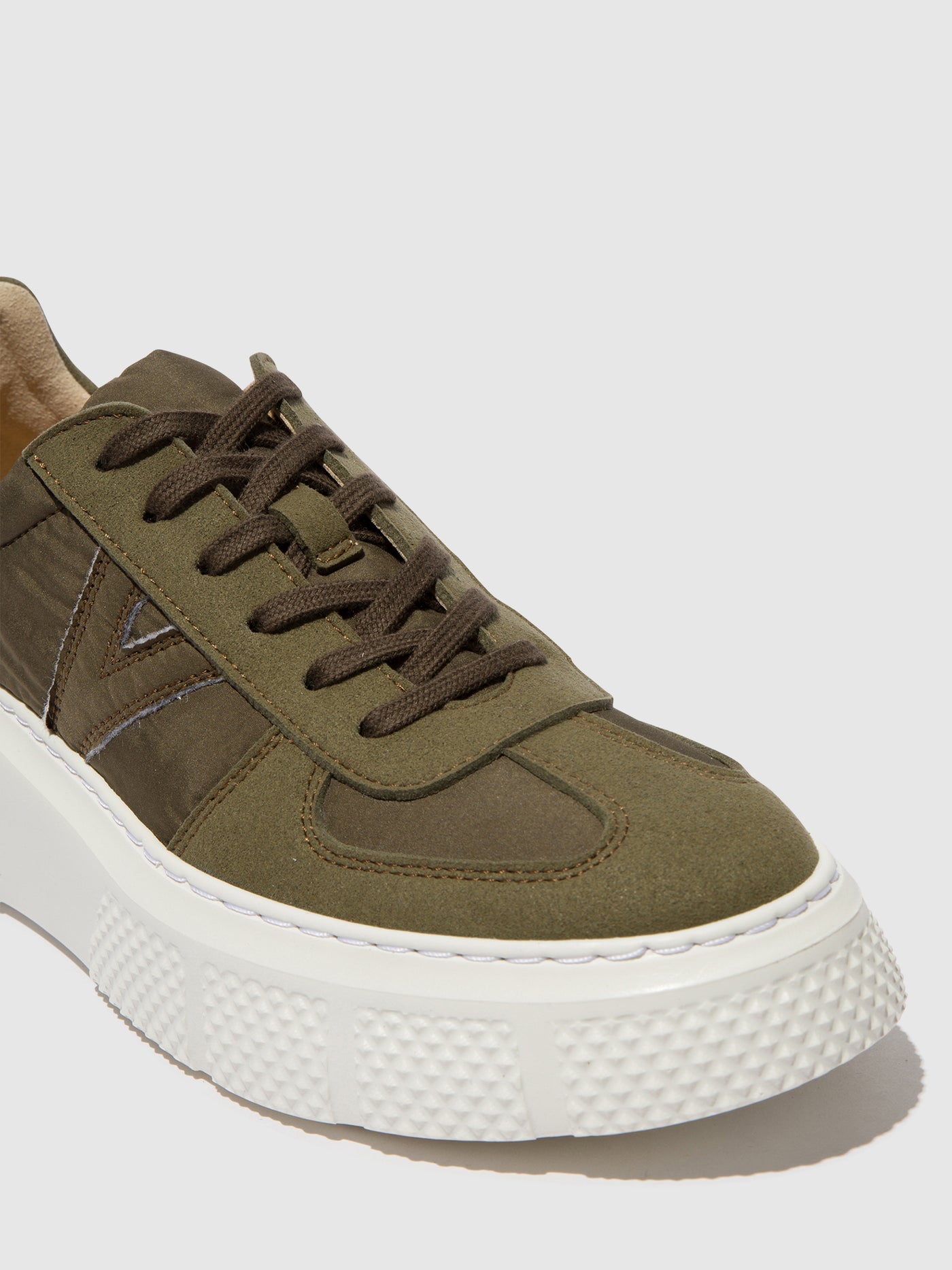 Fly London Lace-up Women's Sneakers Khaki | 697408SBM