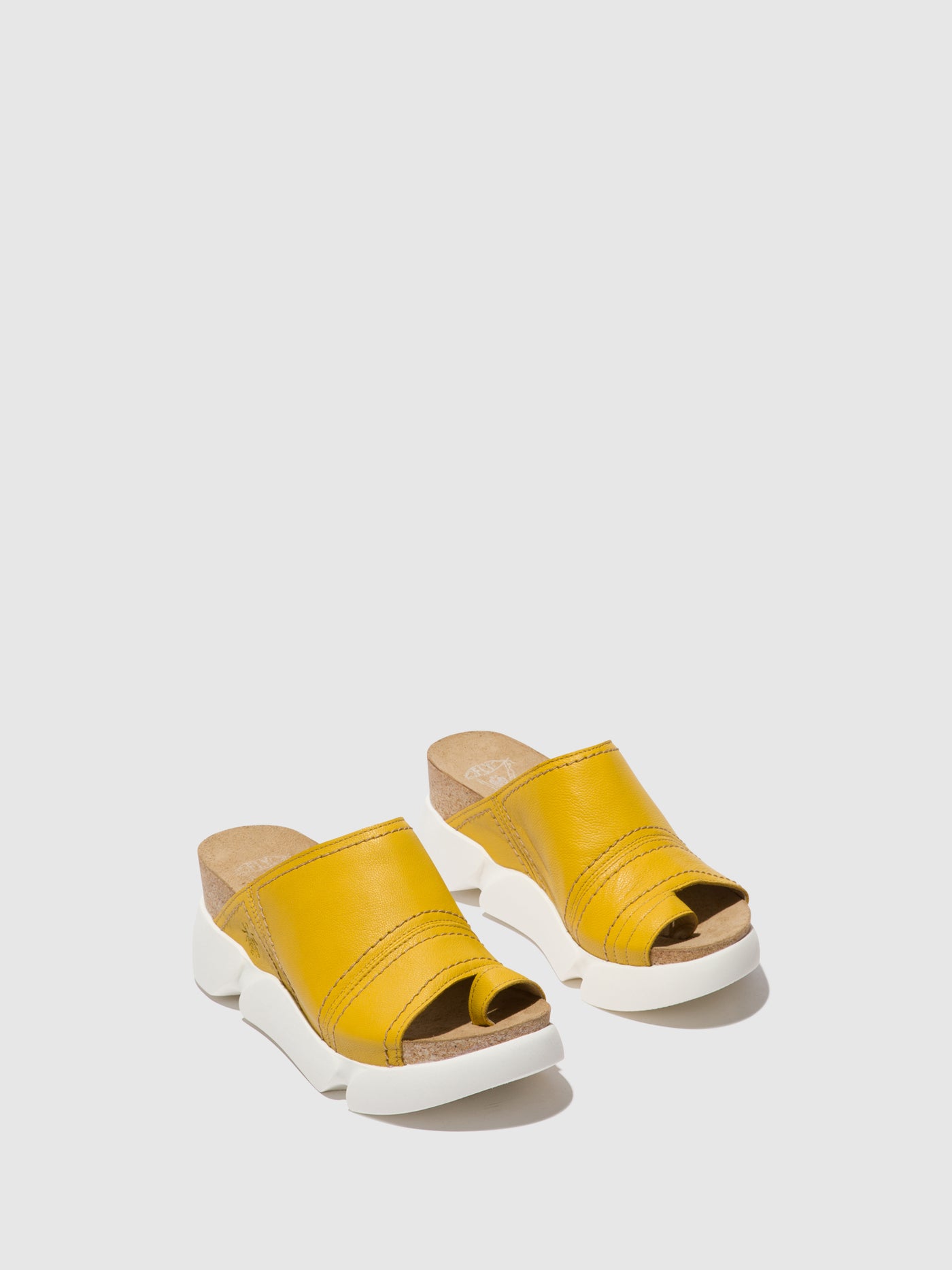 Fly London Open Toe Women's Mules Bright Yellow | 075483EQO