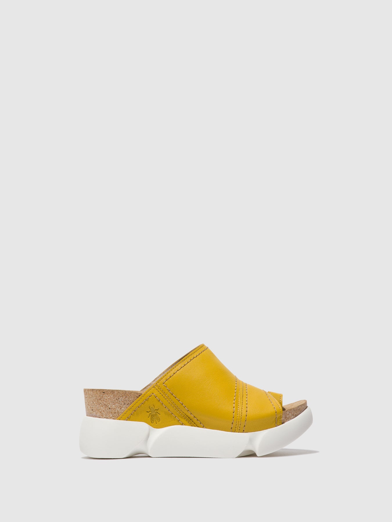 Fly London Open Toe Women\'s Mules Bright Yellow | 075483EQO