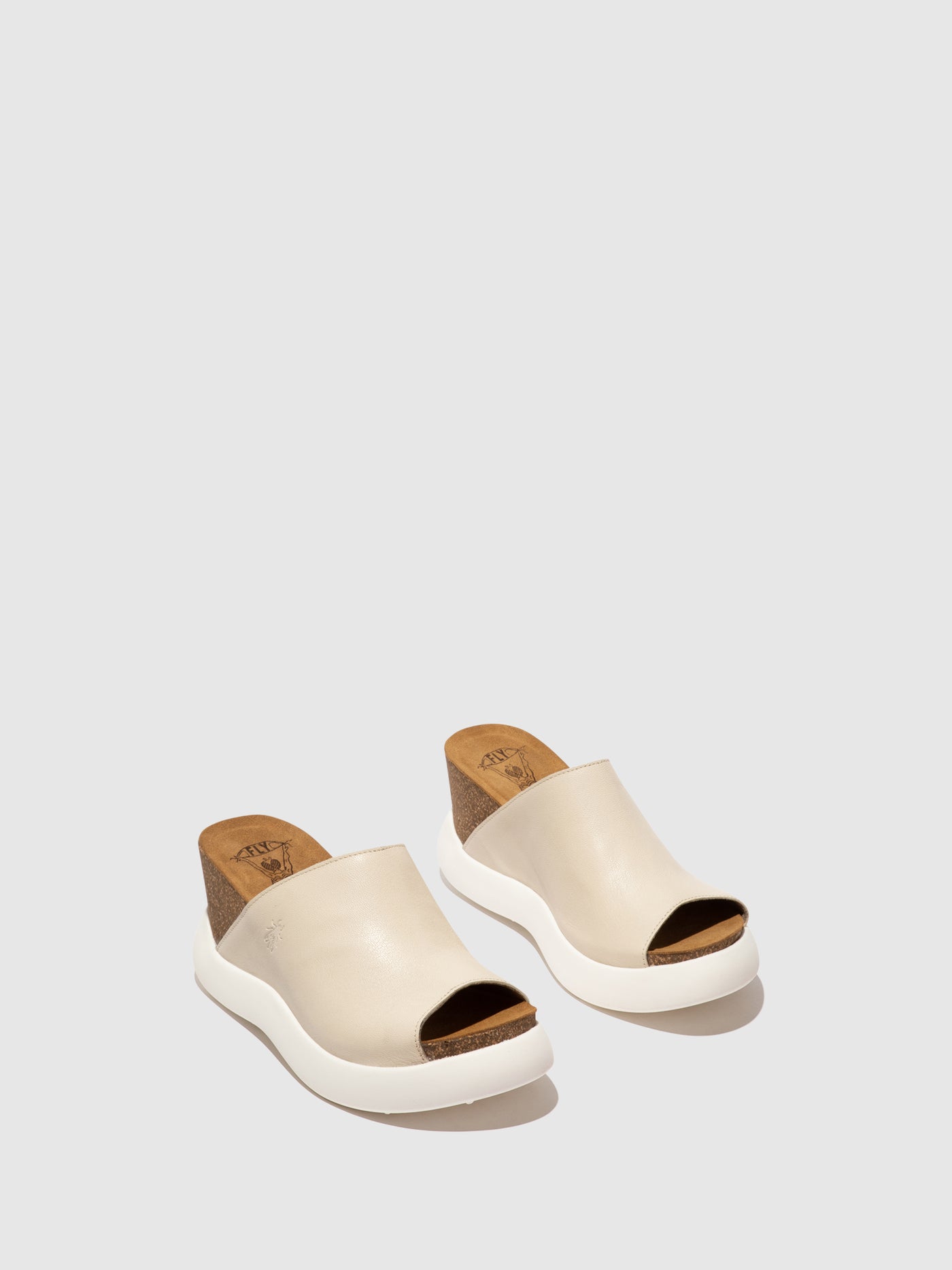 Fly London Slip-on Women's Mules Offwhite | 749320HKJ